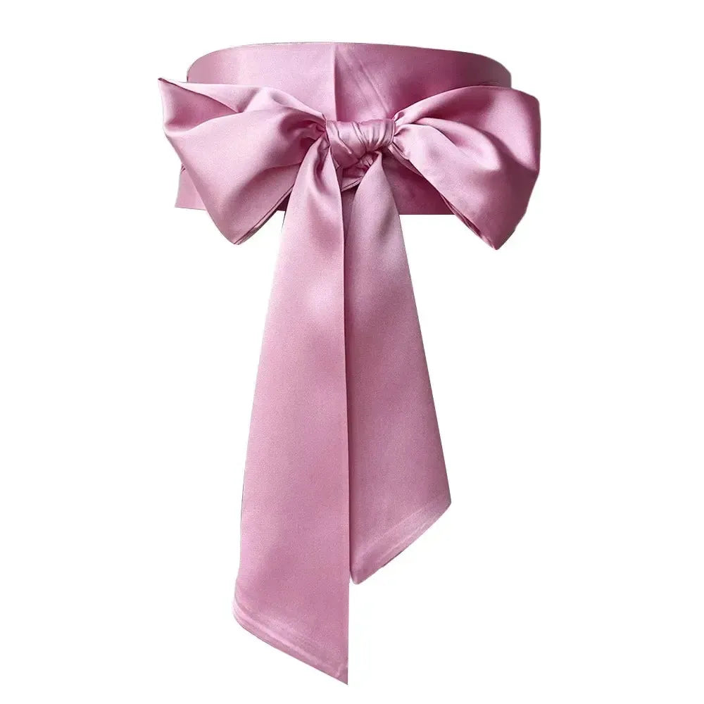 Ceinture en satin pour Femme avec Nœud Papillon